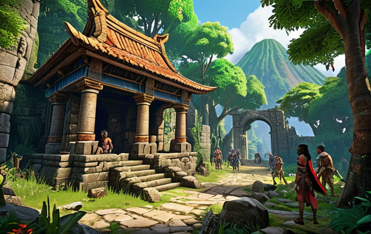 **

"A vibrant and immersive RPG game world, showcasing diverse environments like lush forests, ancient ruins, and bustling cities. Focus on the detail of the landscape, with a sense of wonder and adventure. Include diverse characters of different races and classes interacting with the environment. Highly detailed, fantasy art, digital painting."

**
